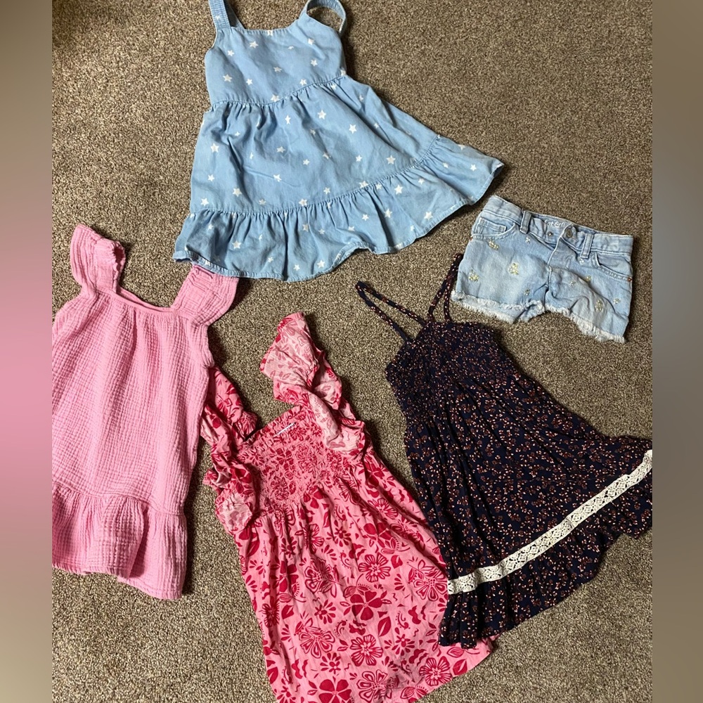 4T girls dresses and shorts